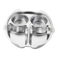thumbnail image 1 of TIELUTT Assiette Compartimentée en Acier Inoxydable Enfants Plateau-Repas Compartimenté Plat de Souper pour Bébés Ensemble de Napperons Ronds Tressés Assiettes de Recharge Rondes Napperons Ronds pour Table à Manger Ensemble de Napperons 4 Napperons Ronds pour Tab, 1 of 5