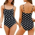 thumbnail image 3 of Women‘s Summer One Piece Tummy Control Swimwear Boyleg Ruched Swimsuit Stripes XL, 3 of 6