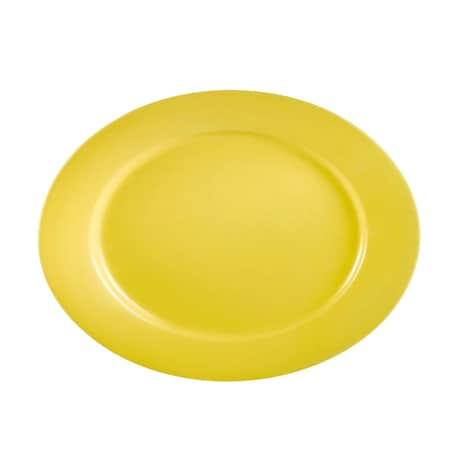 

Las Vegas Oval Platter Rolled Edge Yellow 11-1/2 W X 8-1/4 L X 1-1/4 H Stoneware Yellow