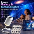 thumbnail image 2 of HD Smart Dynamic 5D Holographic Night Light Projector, 2-in-1 Galaxy Star and Ocean Projector, 360° Rotating USB Powered Ceiling Light for Home Decor (24 films), 2 of 9