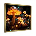 thumbnail image 2 of Designart "Mushroom Dreamscape Forest II" Fashion Framed Wall Art Decor - Glam Yellow Fantasy Entryway Framed Wall Art, 2 of 6