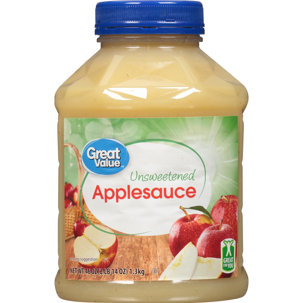 Great Value Unsweetened Applesauce, 46 oz