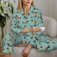 thumbnail image 6 of Lsque Dachshund Dog Puppy Pattern Long Sleeve Pajama Set for Women - Soft 2-Piece Sleepwear and Loungewear Set with Pockets, Comfy Nightwear-Small, 6 of 7