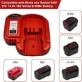 thumbnail image 4 of BDFC240 Rapid Charger Replacement for Black and Decker 9.6V 12V 14.4V 18V NiCad & NiMh Battery Firestorm HPB18-OPE HPB18 244760-00 A1718 FS180BX HPB14 HPB12 HPB96, 4 of 7