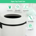 thumbnail image 4 of JoanKaren 17.19 Gallon Round Open Top Trash Can,Stainless Steel Commercial Grade Garbage Bin,65L,White, 4 of 8