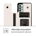 thumbnail image 6 of Basic Case for Samsung Galaxy A53 with Card Holder & Kickstand, Minimalist Luxury PU Leather Magnetic Closure Protective Wallet Case Cover for Samsung Galaxy A53 White-SK, 6 of 14