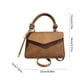 thumbnail image 3 of PU Leather Shoulder Bag | Fashion Handbag Messenger Tote | Adjustable Strap Crossbody | Casual Business Purse for Women | 9.06x5.51x1.97in | 1Pc | Black White Coffee Khaki Blue, 3 of 6