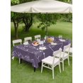 thumbnail image 4 of Outdoor Tablecloth with Umbrella Hole for Patio/Picnic/Party/Camping, Vintage Lines Waterproof Table Cloth Rectangle Table Cover Washable, White Lines Abstarct Minimalist Art Purple (54"x 80"), 4 of 8