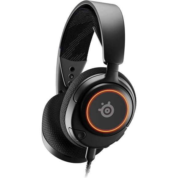 SteelSeries Arctis Nova 3 - USB-C Gaming Headset for PC, PS4, PS5 & Switch - RGB Lights - Hi-Fi Drivers - 360° Spatial Audio - AirWeave Memory Foam Earcups - Super L