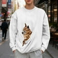 thumbnail image 7 of Cat Pouch Sweatshirts Large Pet Pouch Sweatshirt Puppy Kitten Holder Carrier Pullover Tops for Women, 7 of 7