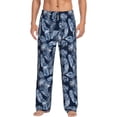 thumbnail image 1 of Fotbe Tropical Leaves Pantalones de Pijama para Hombre, Pantalones de Dormir, Pantalones de Casa con Cintura Ajustable y Bolsillos-3X-Large, 1 of 6