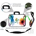 thumbnail image 2 of LSS 17 inch Laptop Sleeve Bag Notebook with Extra Side Pocket, Soft Carrying Handle & Removable Shoulder Strap for 16" 17" 17.3" 17.4" - Daisy Flower Leaves Floral, 2 of 3