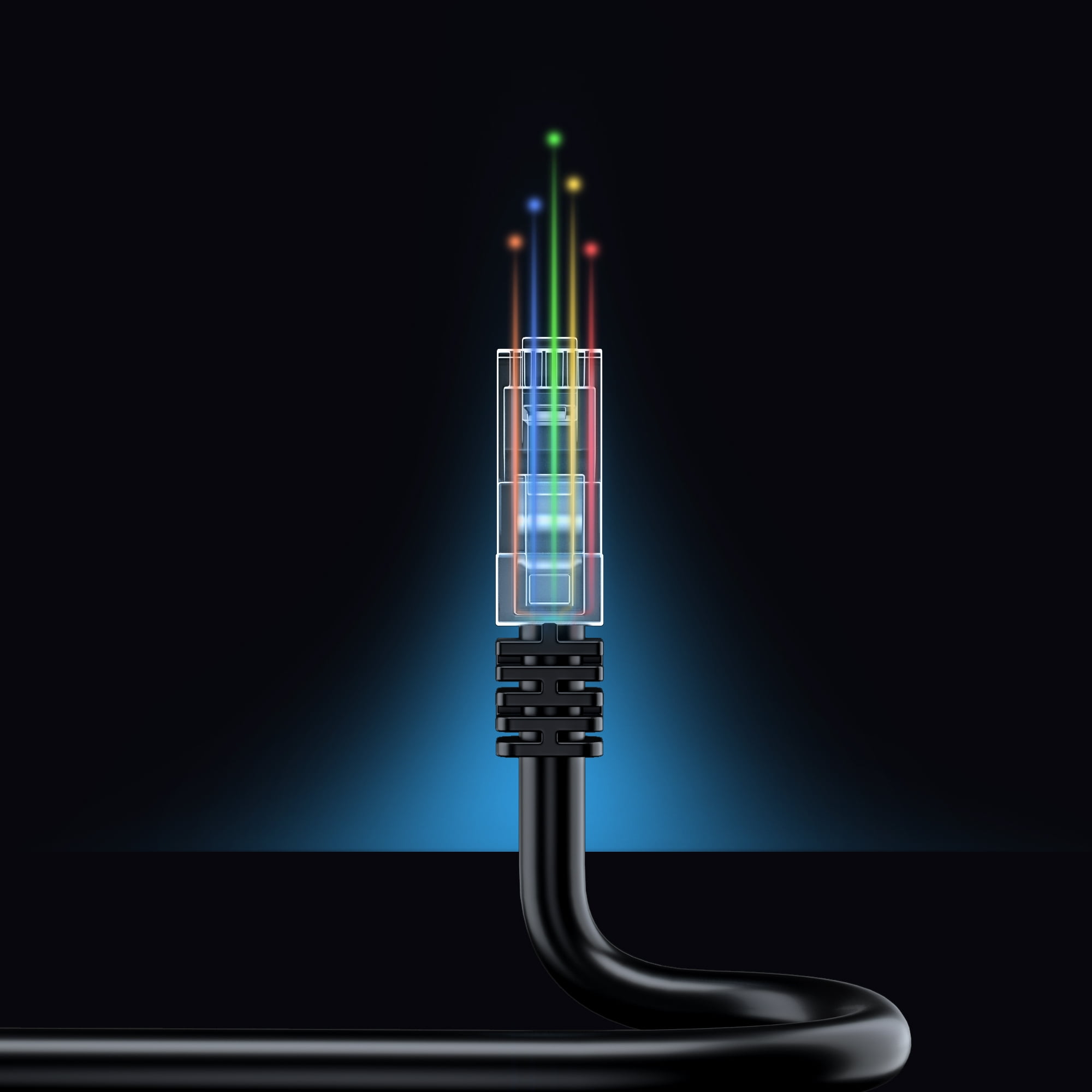 Cat 6 Ethernet Cable 20 Ft, 100% Pure Copper, Cat6 Cable (24 Pack) LAN Cable, Internet Cable, Patch Cable and Network Cable - UTP (Black) 20 Feet