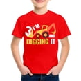 thumbnail image 4 of BOOMNY Unisex Boys Girls Tshirts Short Sleeve T Shirts for Boys Cartoon Excavator Graphic Breathable Loose Fit Cozy Childrens Athletic Tees, 4 of 4