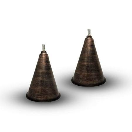 Legends International Small Hawaiian Cone Tabletop Torch Brushed Bronze - 2 Pack