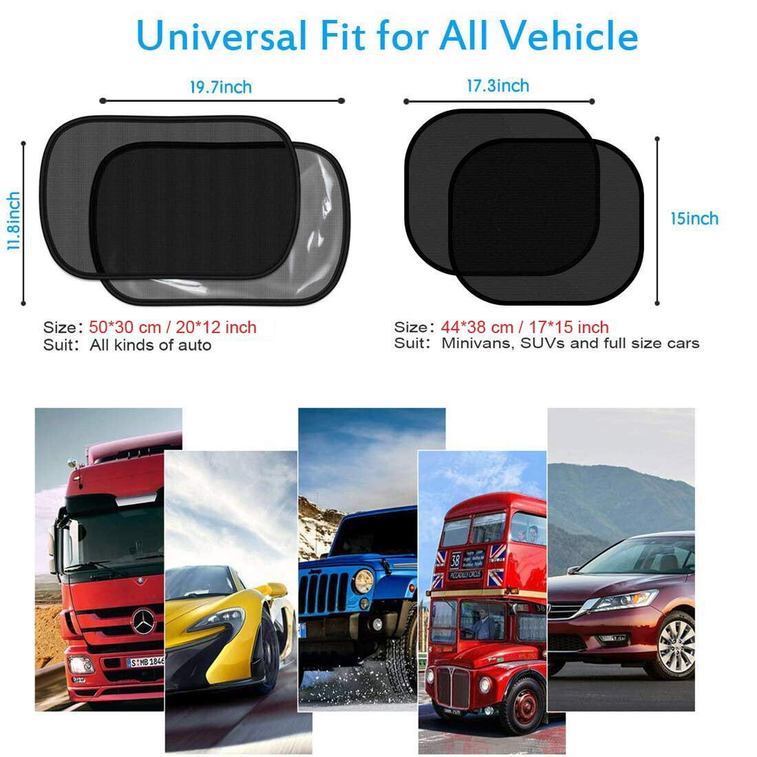 Car Window Shade for Baby Kid 4 Pack 