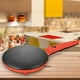 thumbnail image 1 of Crepera Eléctrica Máquina eléctrica para hacer crepes, con mango cómodo, para desayuno, pizza (Rojo UE) Wdftyju Libre de BPA, 1 of 3