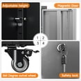 thumbnail image 4 of 71" Metal Garage Storage Cabinet with Wheels and Pegboard, Steel Tool Cabinet with Adjustable Shelves and Doors, Garage Rolling Cabinet for Garage, Basement, Warehouse, Home Office, 4 of 8