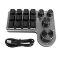 thumbnail image 2 of Clavier de Jeu Macro Programmable Personnalisé, Acrylique 12 Touches 4 Boutons Clavier Macro Programmable Sans Fil pour la Maison, 2 of 7
