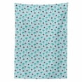 thumbnail image 2 of Ostrich Tablecloth, Repetitive Pattern of Watercolor Style Trees and Long Legged Animal, Rectangle Satin Table Cover for Dining Room and Kitchen, 60" X 84", Pale Blue and Multicolor, by Ambesonne, 2 of 2