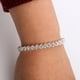 thumbnail image 3 of Rhinestone Bracelet Crystal Diamond Bracelet Pulsera de circonitas para mujeres Novia (Plata), 3 of 5
