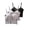Gray, variant on JIUKE 3PC Pajamas Tank Tops for Women Adjustable Spaghetti Strap Crop Built in Bra Cami Tops V Neck Soft Pjs Top