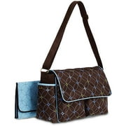 Baby Boom - Messenger Diaper Bag, Brown and Blue