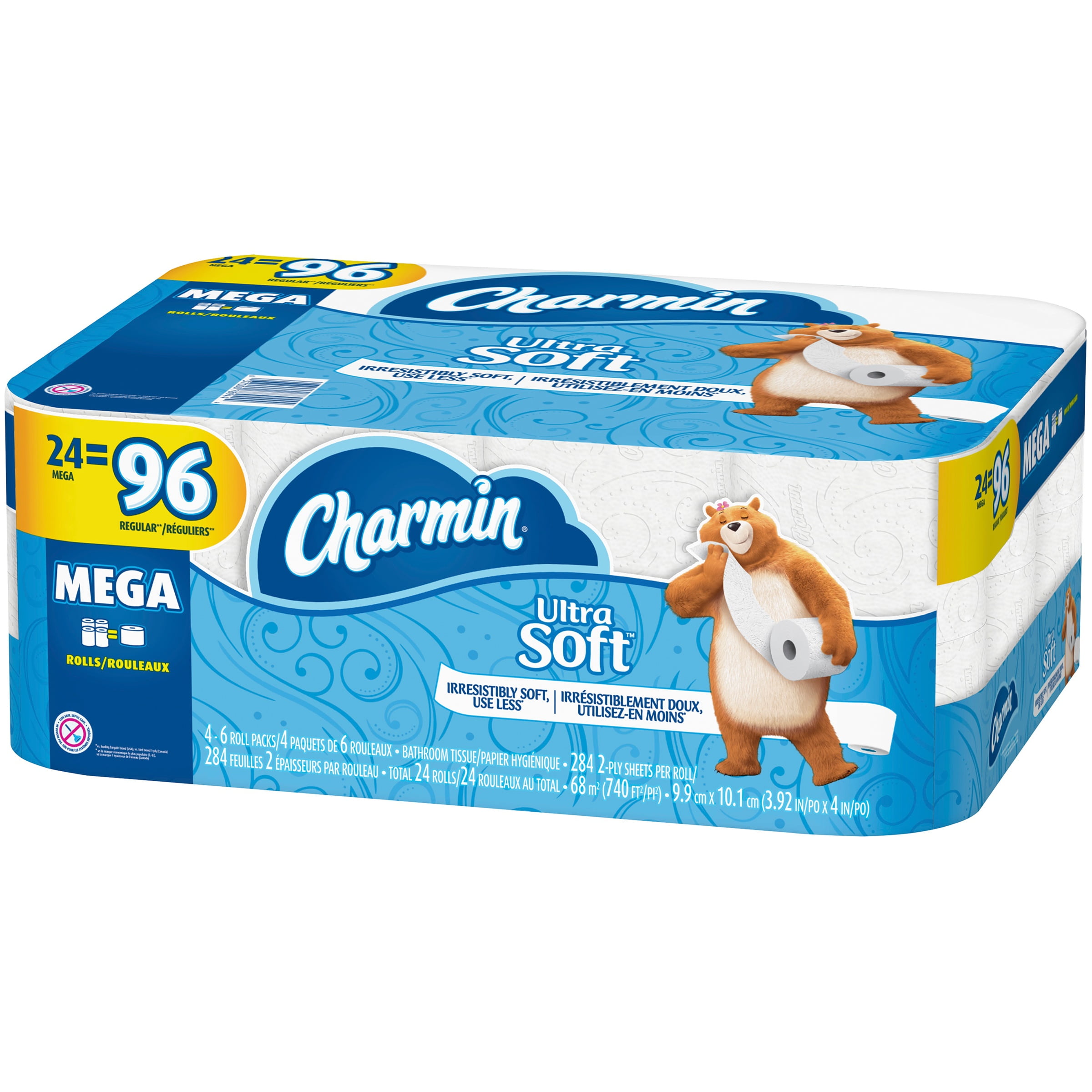 Charmin Ultra Soft Toilet Paper, 24 Mega Rolls