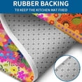 thumbnail image 4 of Bright Pioneer Flower Patchwork Bathroom Rugs Sets 3 Piece,Toilet Cover Set,Absorbent Non Slip Bathroom Mats Sets with U-Shaped Contour Rug Toilet Rug Set, 4 of 5