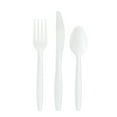Great Value Assorted Plastic Disposable Cutlery Set, White, 96 Count