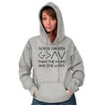 thumbnail image 3 of God Greater Than Highs Lows Ironic Unisex Plus Fleece Graphic Hoodie Brisco Brands 3X, 3 of 5
