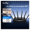 thumbnail image 1 of Router Wifi 7 Be6500 Hasta 6.5gbps Cudy Wr6500, Doble Banda, 5 Puertos Gigabit, Cobertura 140 M², Soporta 200 Dispositivos, Vpn Y Control Por App Para Hogar Inteligente, 1 of 8