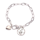 thumbnail image 1 of Planta de flores blancas dibujo Art Pulsera de cadena de corazón joyería encanto moda, 1 of 3
