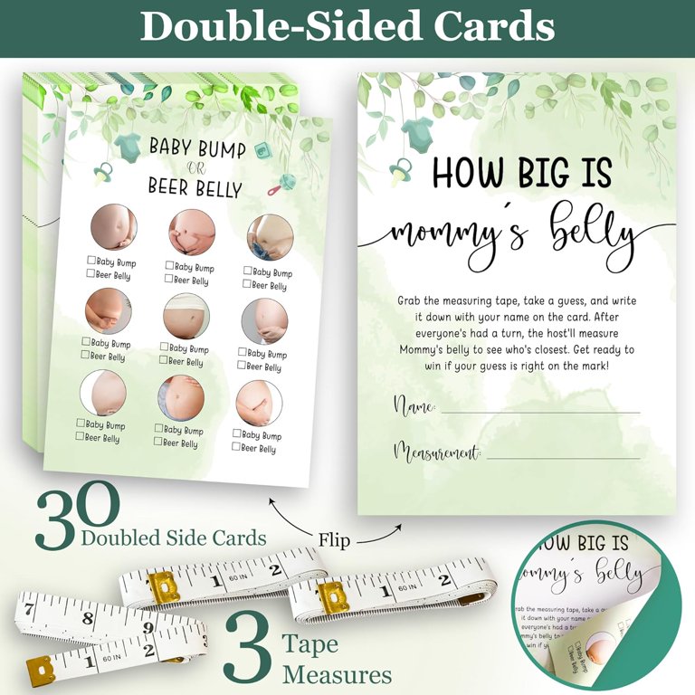 Woodamore 30Pcs Funny Measure Mommys Belly Baby Shower Games Gender Neutral - Walmart.com woodamore-30pcs-funny-measure-mommys-belly-baby-shower-games-gender-neutral-walmart-com
