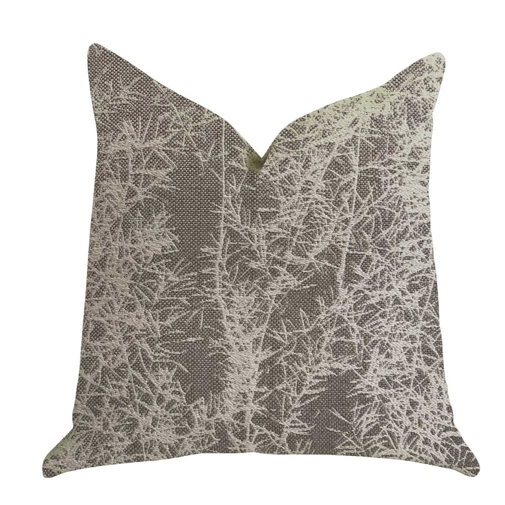 Luxury Throw Pillow in Gray and Beige Colors 12in x 25in