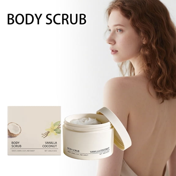 Peach Scented Body Exfoliator for Keratosis Pilaris, Gentle Chemical and Physical Exfoliation for Sensitive Skin, Reduces Chicken Skin Bumps, 100g Jar
