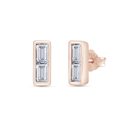 Moissanite Crawler Stud Earrings D Color Moissanite 18K Rose Gold Plated 925 Sterling Silver Hypoallergenic Jewelry Box Packed Christmas New Year Jewelry Gifts