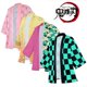thumbnail image 2 of Anime Demon Slayer Kimetsu Geen Yaiba Haori Kimono Cosplay Kostuum Agatsuma Zenitsu Tomioka Giyuu Zomer Kostuums Jas Shirt150 Gao Jinjia LED, 2 of 2