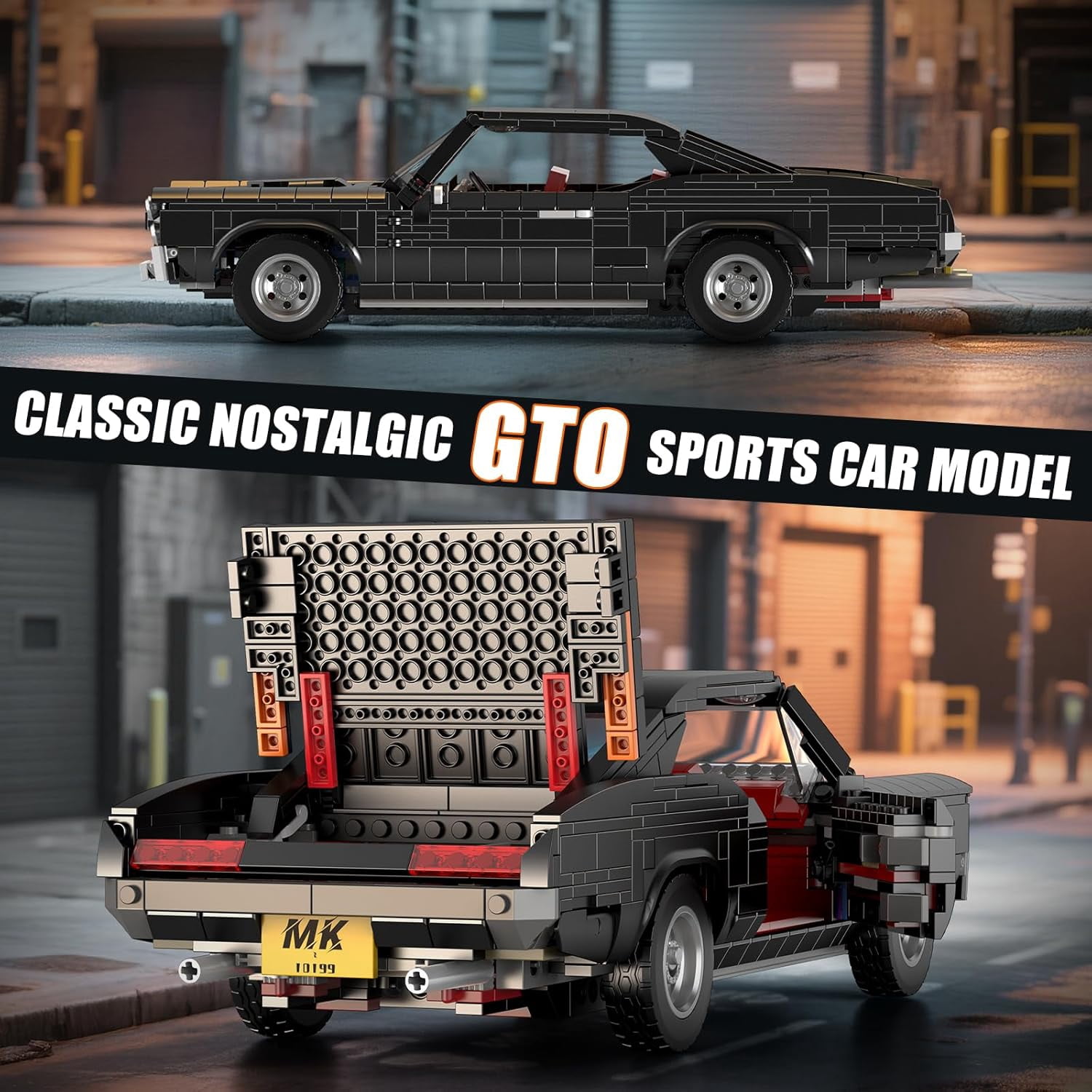 SEEMEY 10199 Classic Sports Cars Building Sets, MOC Blocks Collectible Car Model Kits, Racing Car Building Kits (1,563 Pieces)