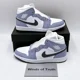 thumbnail image 1 of Ni-k-e Air Jordan 1 MID DQ8426-145 White/Indigo Haze Men's Shoes US3-18 New, 1 of 6