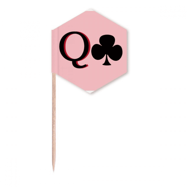 Cure-Dents Drapeaux Queen Club Q Poker pour Cupcakes Fête Célébration