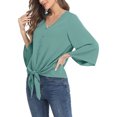 thumbnail image 3 of Txlixc Blusa de color sólido para mujeres Txlixc moda, 3 of 6