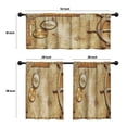 thumbnail image 4 of LALILO Kitchen Curtains and Valances Set of 3 36" Adventure Window Treatment Tiers for Window Decor, 4 of 5