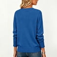 thumbnail image 4 of SBYOJLPB Women V-Neck Tops Long Sleeve Solid Color Fall Winter Knit Sweaters Casual Pullover Top, 4 of 9