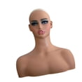 thumbnail image 3 of Modelo de peluca de maniquí femenino, modelo de exhibición de peluca de cabeza, modelo de exhibición de cabeza de maniquí para pendientes, 3 of 10