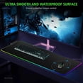 thumbnail image 3 of Alfombrilla de ratón de gran tamaño, color blanco, RGB, LED resplandeciente, imagen personalizada, alfombrilla de mesa para PC, alfombra de Anime Diy, reproductor de juegos dedicado, 3 of 4