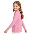 thumbnail image 4 of Unisex Kids Long Sleeve Mesh Polo Shirts Quick Dry Moisture Wicking Breathable Lightweight School Uniform Sports Wear Tops Wine 130, 4 of 7