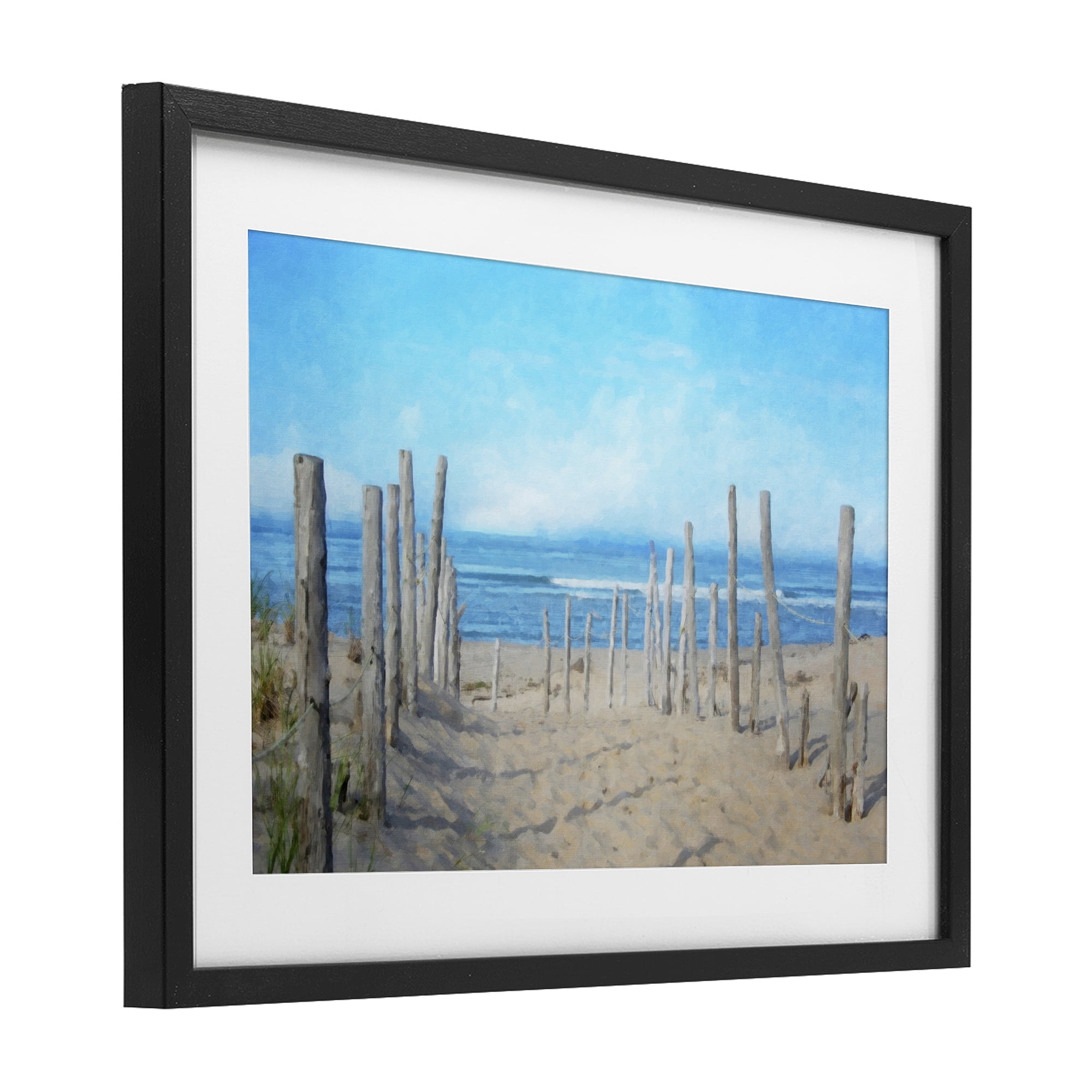 Stupell Industries National Seashore Vista Black Framed Print Under Glass, design by Grotto Studios