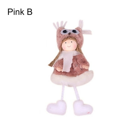 

dianhelloya Plush Doll Adorable Wide Application Delicate Elk Angel Doll Pendant Tree Hanging Ornaments for Christmas