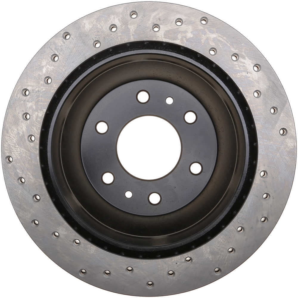 StopTech 128.66052L Sport Cross Drilled Brake Rotor; Rear Left, European style brake pad compounds